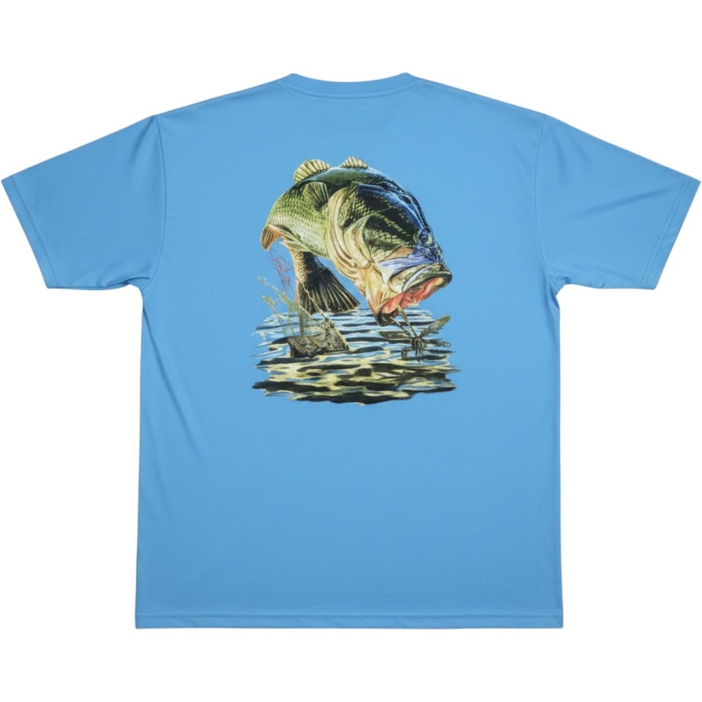 World Wide Sportsman Shirt Mens 3XL Blue Short Sleeve Fishing Graphic Tee Top